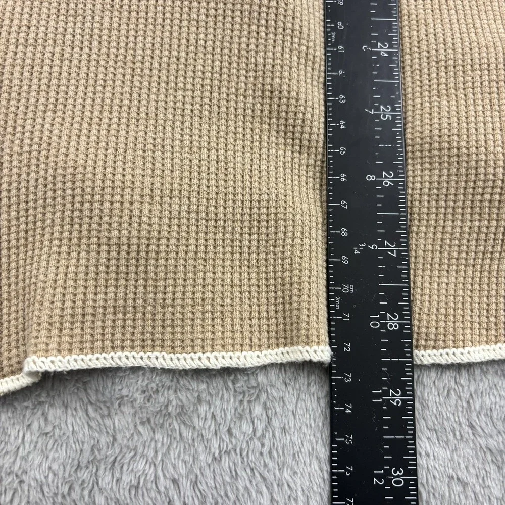 VTG Fitigues Waffle‎ Knit Zip Up Sweater Jacket Womens S Beige Comfy Loungewear - Picture 6 of 14